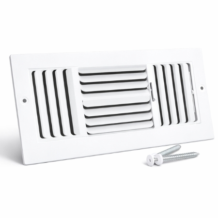 Three-Way Curved-Blade Sidewall / Ceiling Register
