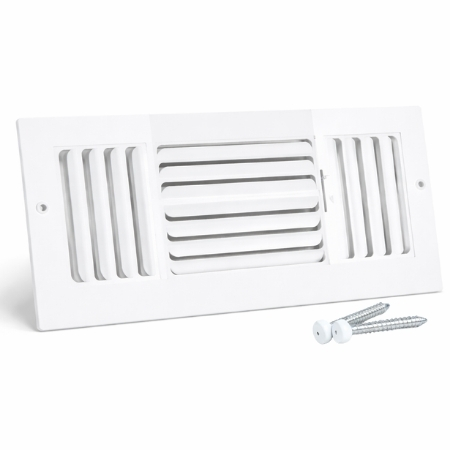 Four-Way Curved-Blade Sidewall / Ceiling Register