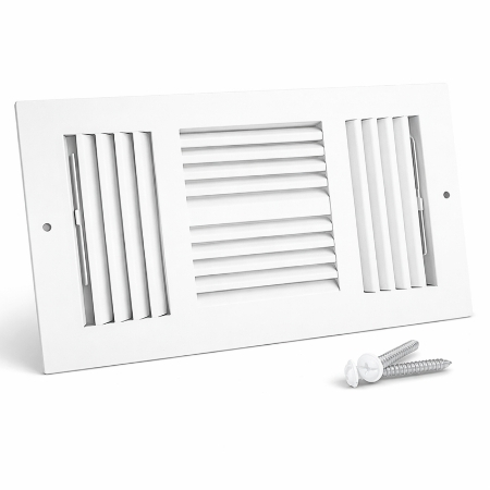 Four-Way Sidewall / Ceiling Register – Stamped Face