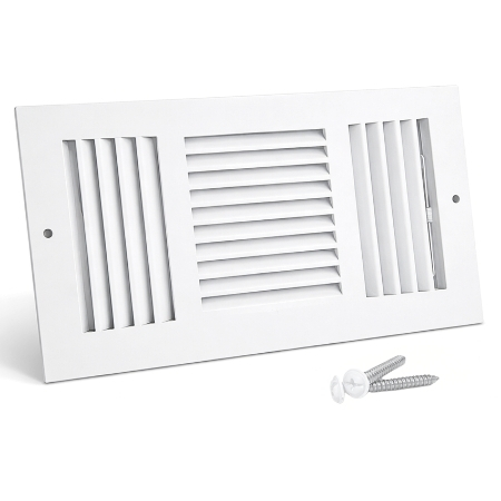 Three-Way Sidewall / Ceiling Register – Stamped Face